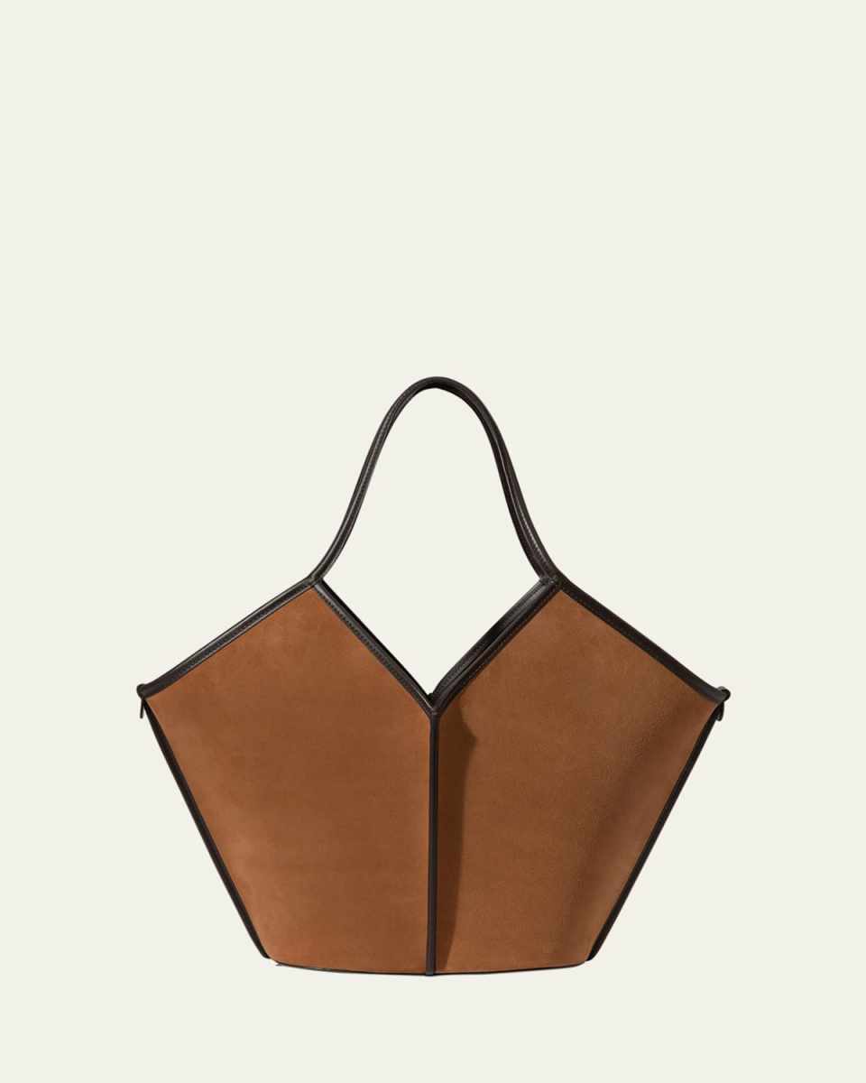 Calella Suede and Leather Tote Bag
